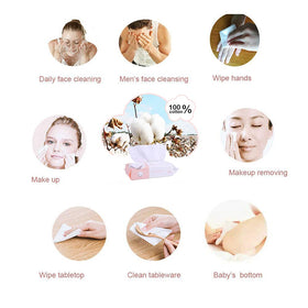 careboree single wipe close-up showing lint-free cotton texture for gentle touch