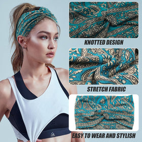 Carede front knot detail demonstrating retro turban style and stability