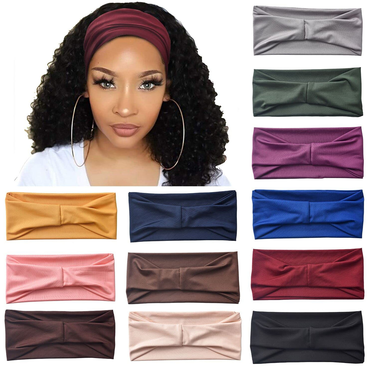 Carede front packaging showing 12 headbands and versatile color assortment benefit