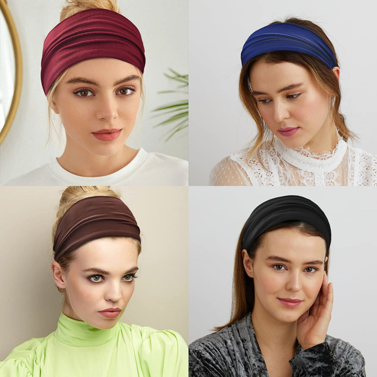 Carede headband styled with ponytail in street scene adding fashion and control