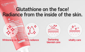 CARE:NEL cream spread on hand illustrating quick absorption and smooth feel benefit