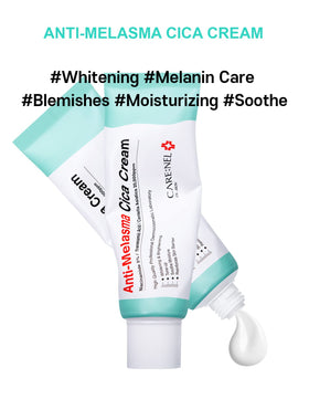 CARE:NEL cream spread on hand showing quick absorption and soothing effect