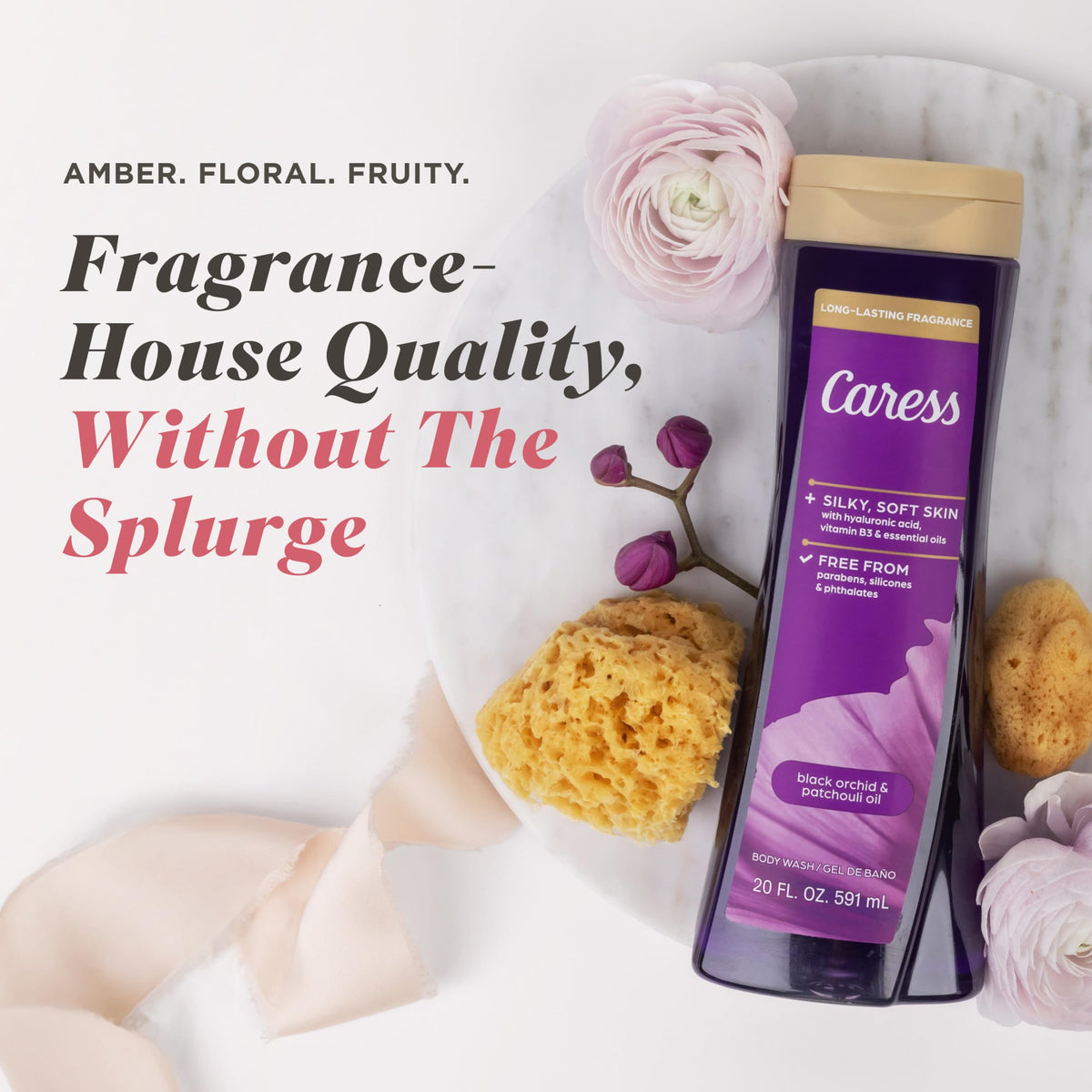 Creamy lather texture from Caress delivering moisturizing foam benefit