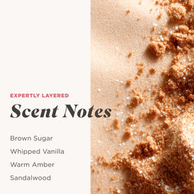 Caress exfoliating texture close-up with gentle beads for smoother skin