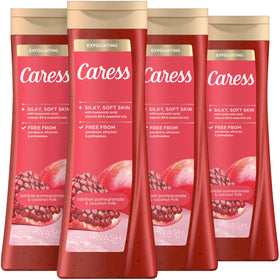 Caress front packaging showing Tahitian pomegranate scent and benefits