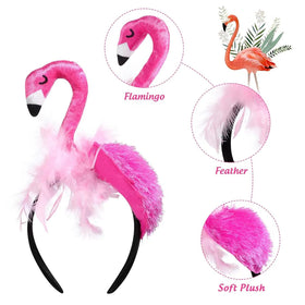 CARMELIT flamingo headband with packaging showing brand label and product info