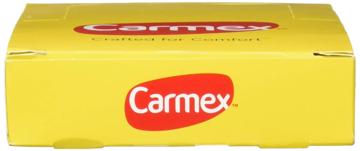 Carmex Classic jar opened showing smooth balm texture for fast soothing