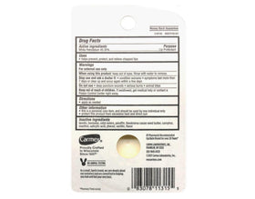 Carmex balm texture close-up highlighting smooth emollient for quick relief