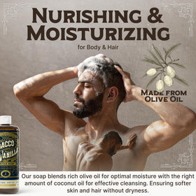 Carolina Castile olive oil ingredient bottle highlighting moisturizing benefits