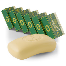 Carolina Castile Soap front packaging showing six unscented bars and product benefit