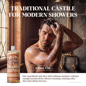 Carolina Castile Soap label close-up highlighting organic certification and details