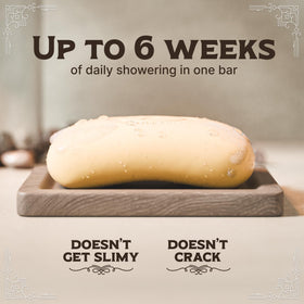 Carolina Castile Soap in shower lifestyle scene illustrating gentle hydration benefit