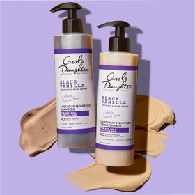 Carol's Daughter shampoo and conditioner bottles side-by-side for routine clarity