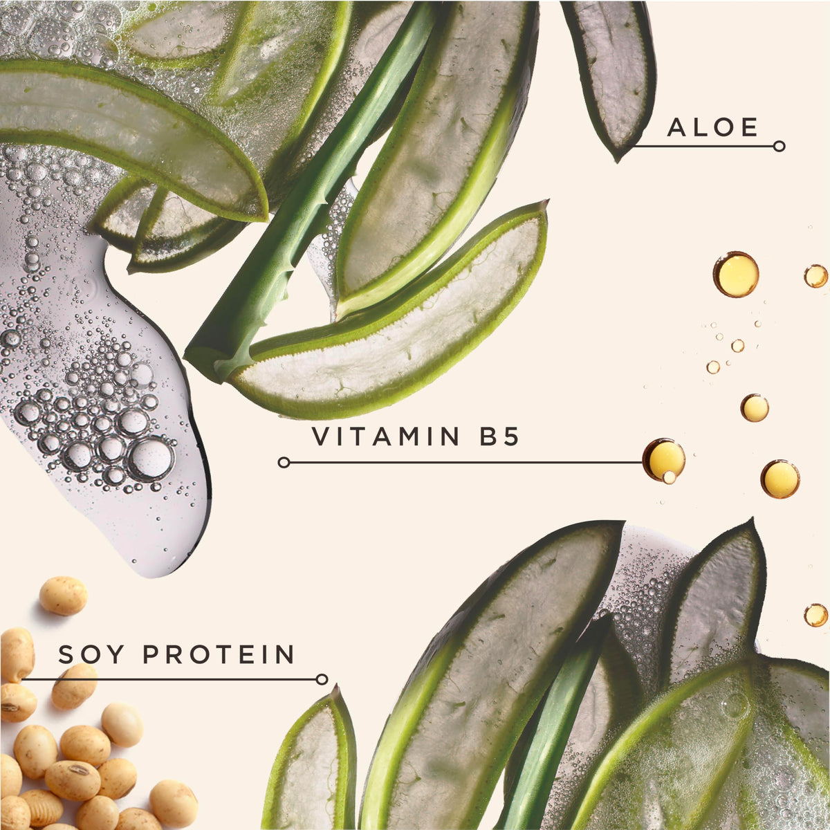 Carol's Daughter label closeup highlighting soy protein and vitamin B5