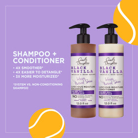 Carol's Daughter shampoo pump detail for easy dispensing benefit