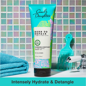 Carol's Daughter conditioner cream texture close-up for easy detangling