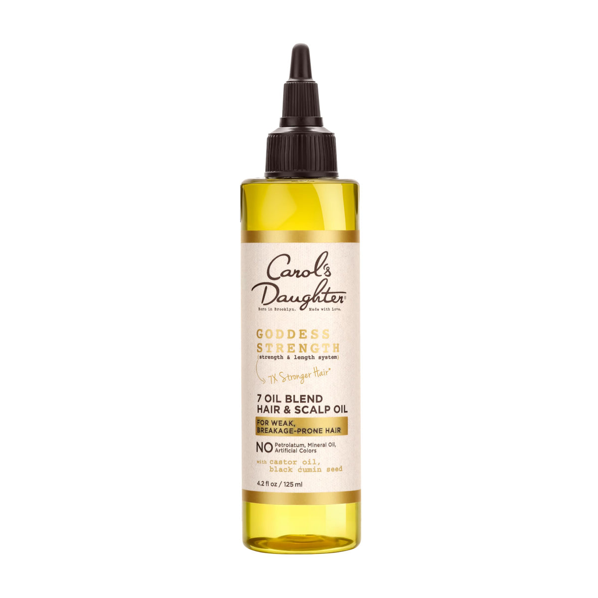 Carol's Daughter front packaging showing 4.2 fl oz bottle and label benefits