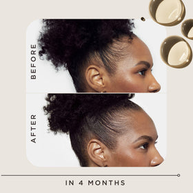 Carol's Daughter conceptual before and after imagery suggesting improved hair density