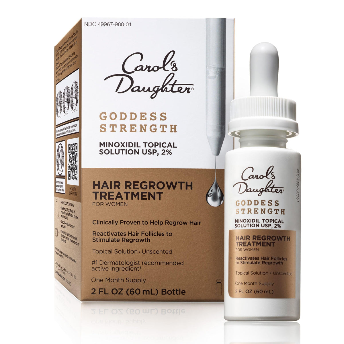Carol's Daughter front bottle shot showing product and packaging benefit: visible clarity