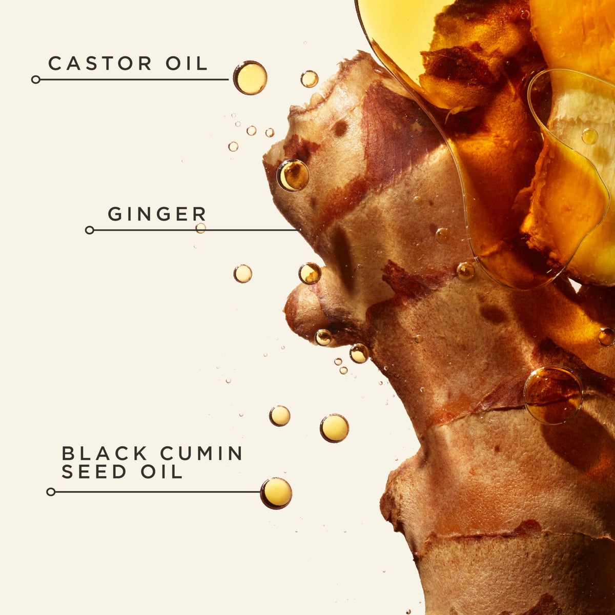 Carol's Daughter ingredient label highlighting castor oil and seeds benefits