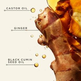 Carol's Daughter ingredient label highlighting castor oil and seeds benefits
