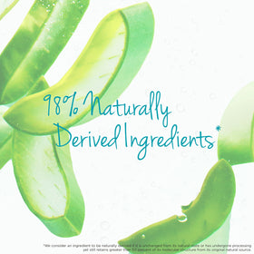 Carol's Daughter ingredients closeup showing aloe focus and naturally derived components