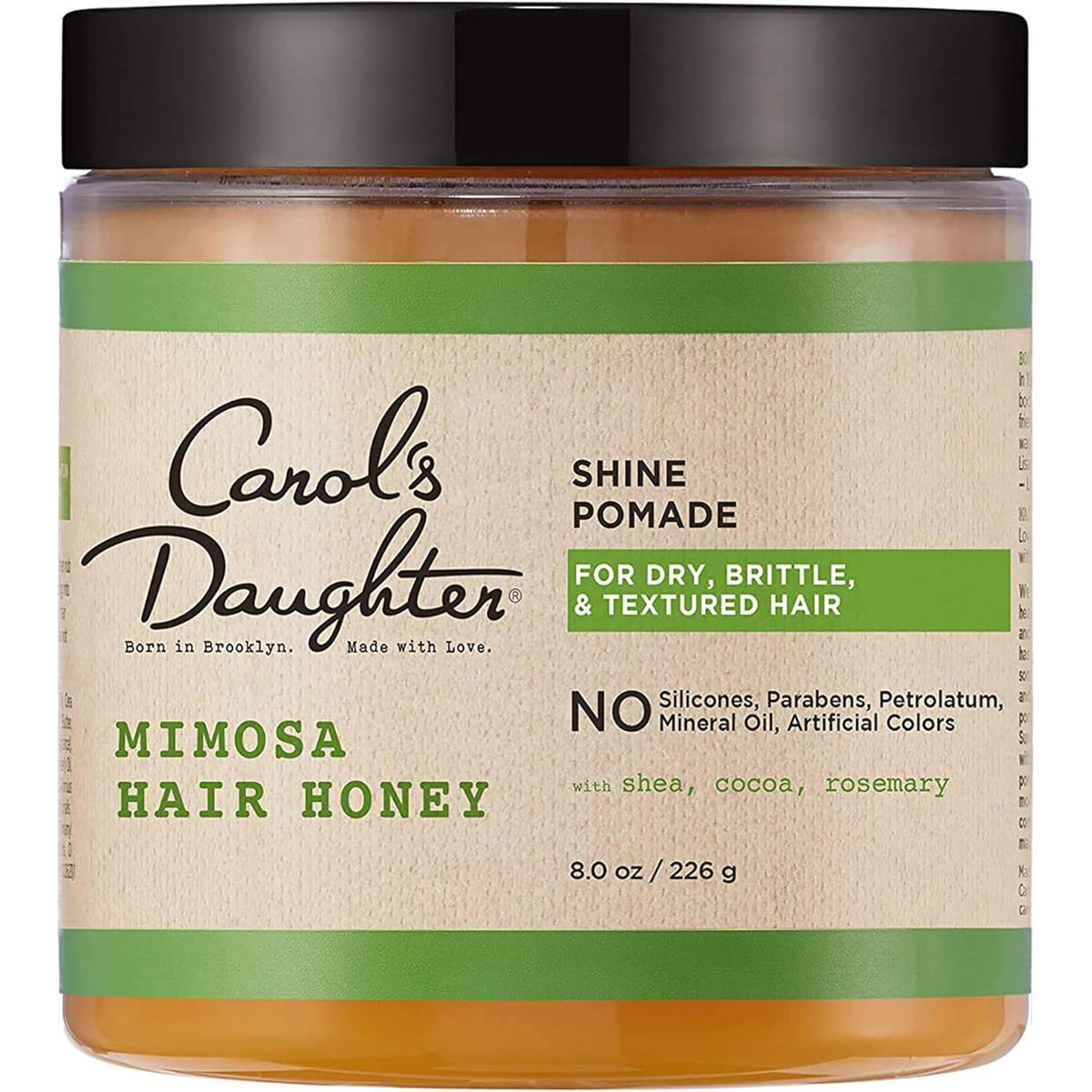 Carol's Daughter front jar showing label and pomade benefits