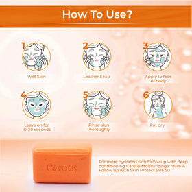 CAROTÏS soap on bathroom shelf in lifestyle setting suggesting daily use