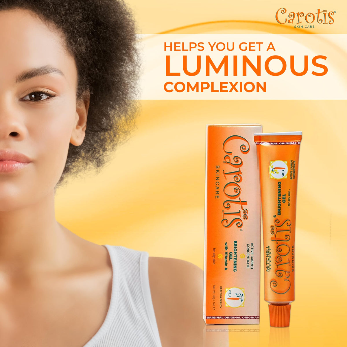 CAROTÏS gel on bathroom vanity illustrating nightly skincare routine
