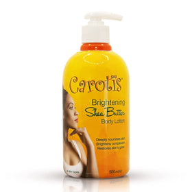 CAROTÏS front packaging showing 500ml bottle and product name, clear benefit of brightening