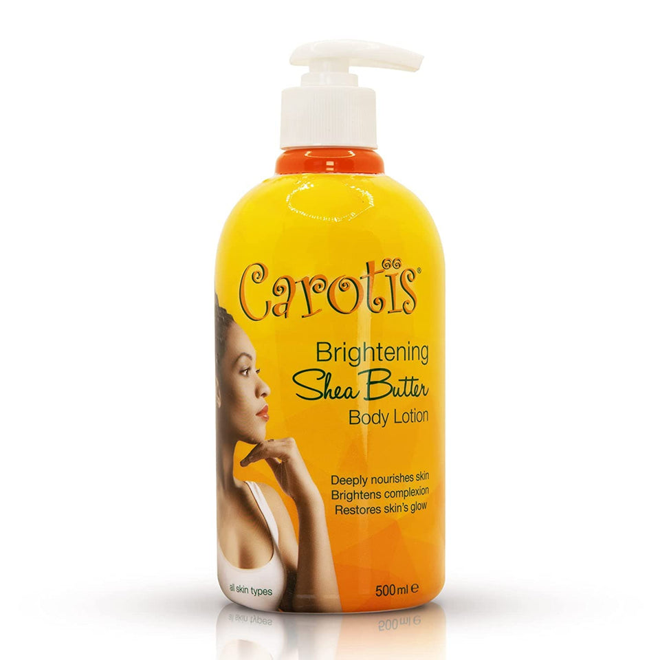 CAROTÏS front packaging showing 500ml bottle and product name, clear benefit of brightening