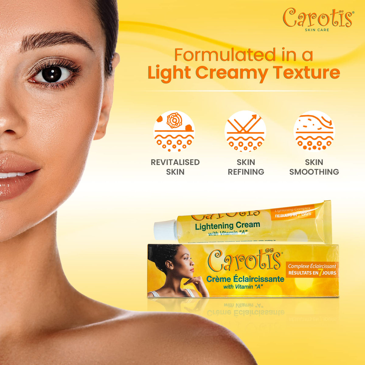 CAROTÏS carrot oil ingredient shot highlighting natural vitamins and radiance-boosting benefit