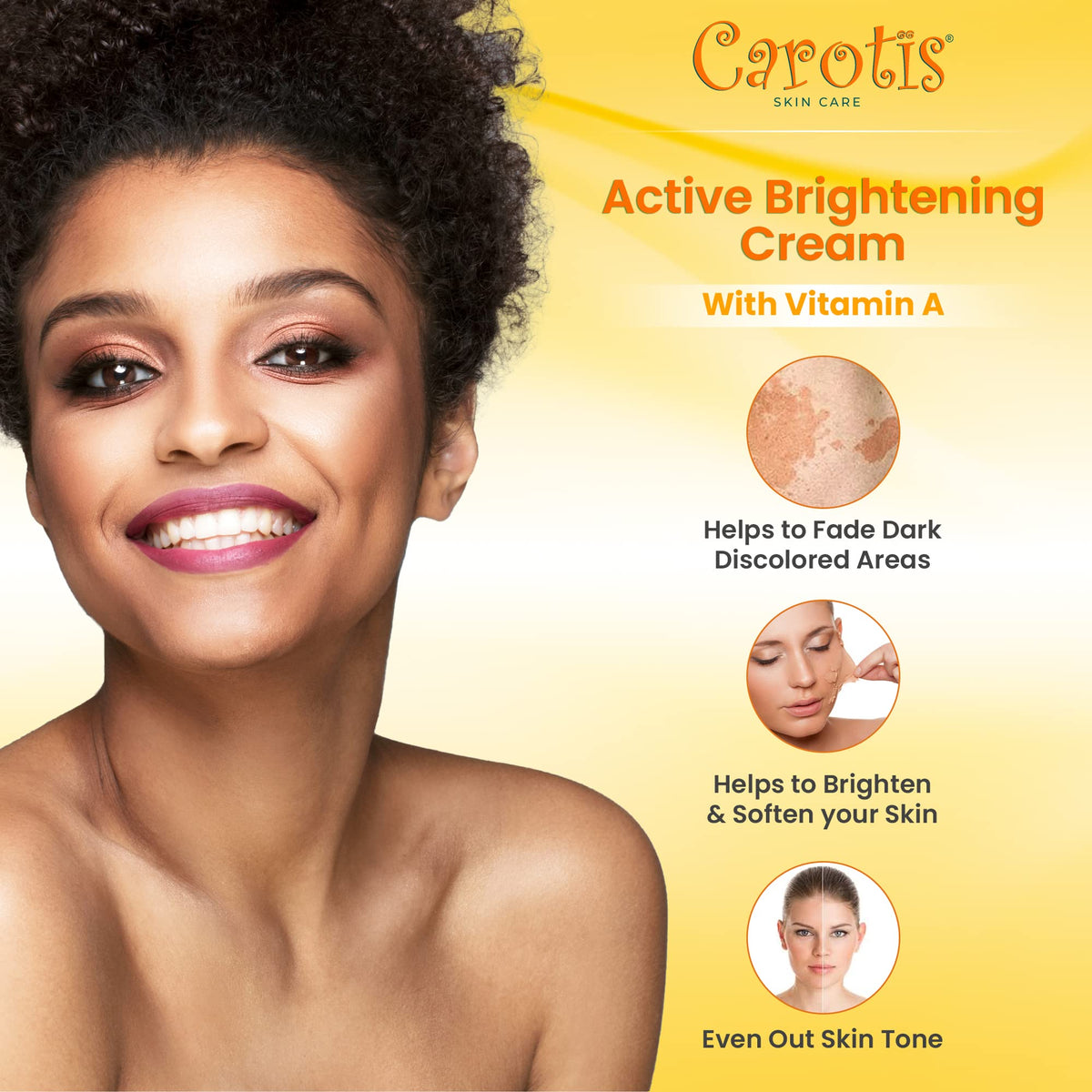 CAROTÏS applying cream from tube to fingertip demonstrating easy controlled application