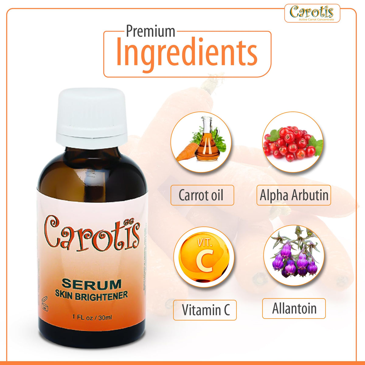 CAROTÏS serum droplet texture close-up, shows quick absorption benefit