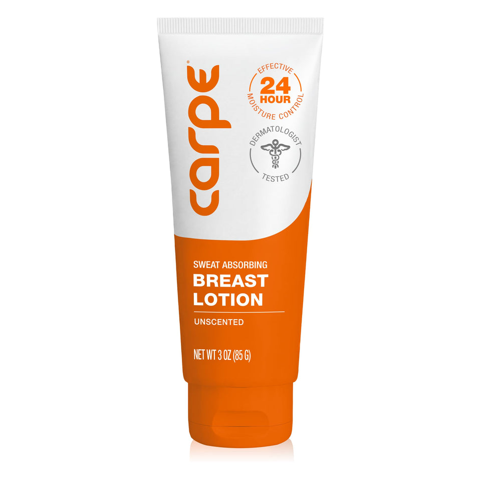 Carpe front packaging bottle showing product and benefit of sweat control