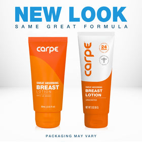 Carpe lotion texture close-up highlighting quick-dry, non-greasy finish