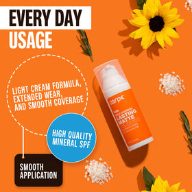 Carpe primer bottle in hand showing size and travel-friendly convenience