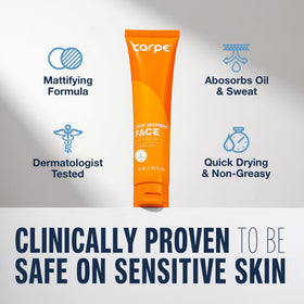 Carpe texture close-up of lotion, lightweight hydrating formula benefit
