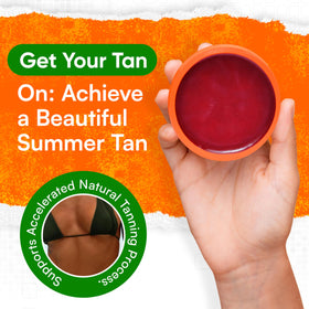 Carrot Sun in a beach bag illustrating outdoor use and convenient application benefit