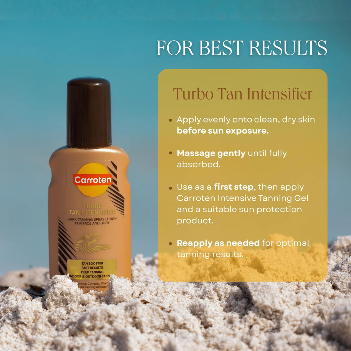 Carroten applied on arm demonstrating smooth application and deeper color