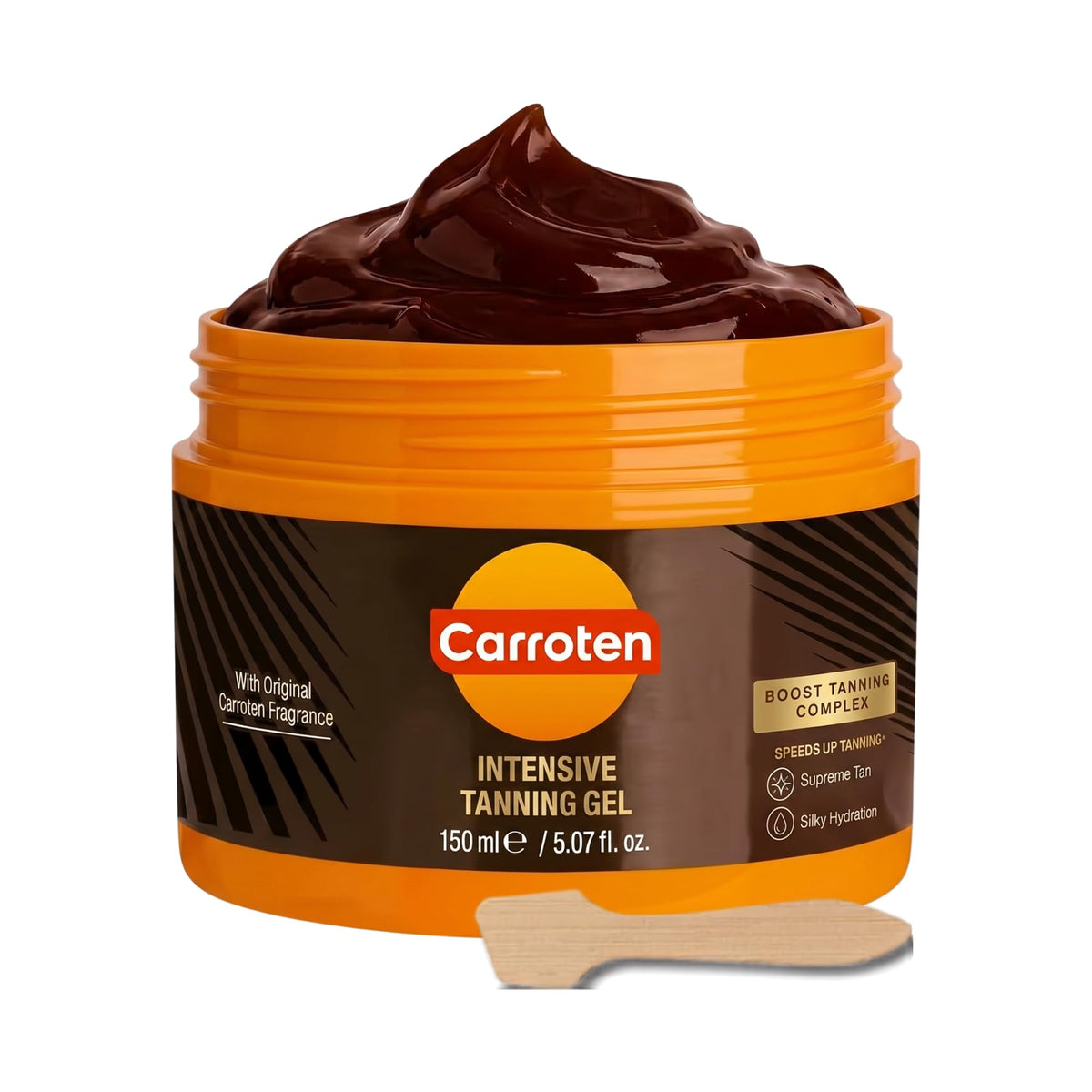 Carroten front packaging showing product benefits and size