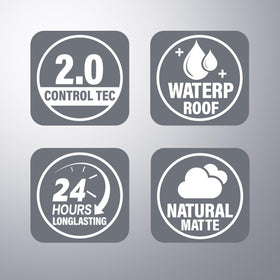 CARSLAN powder in use during touch-up showing oil control benefit on T-zone