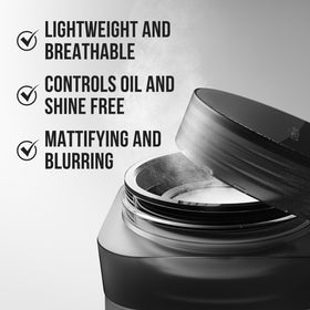 CARSLAN close-up of ultra-fine powder texture blurring pores for a smooth finish