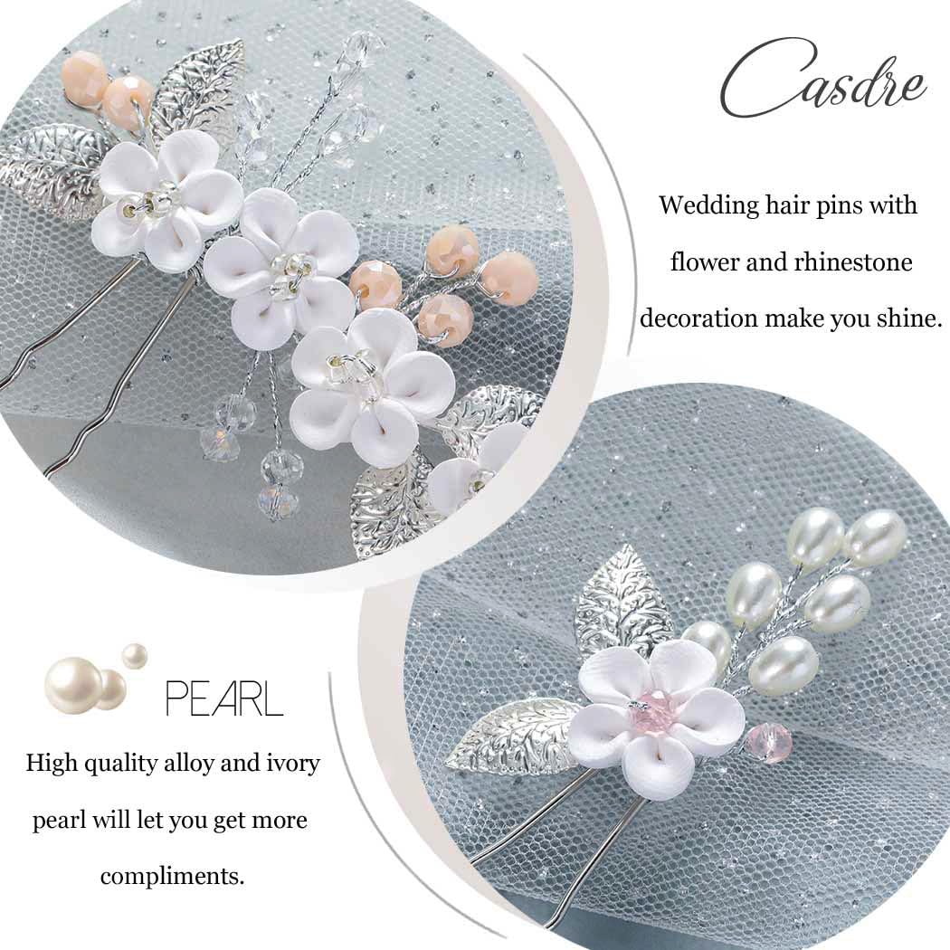 CASDRE pins placed in a low bun creating refined wedding hairstyle
