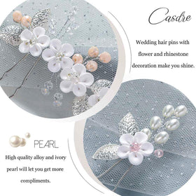 CASDRE pins placed in a low bun creating refined wedding hairstyle