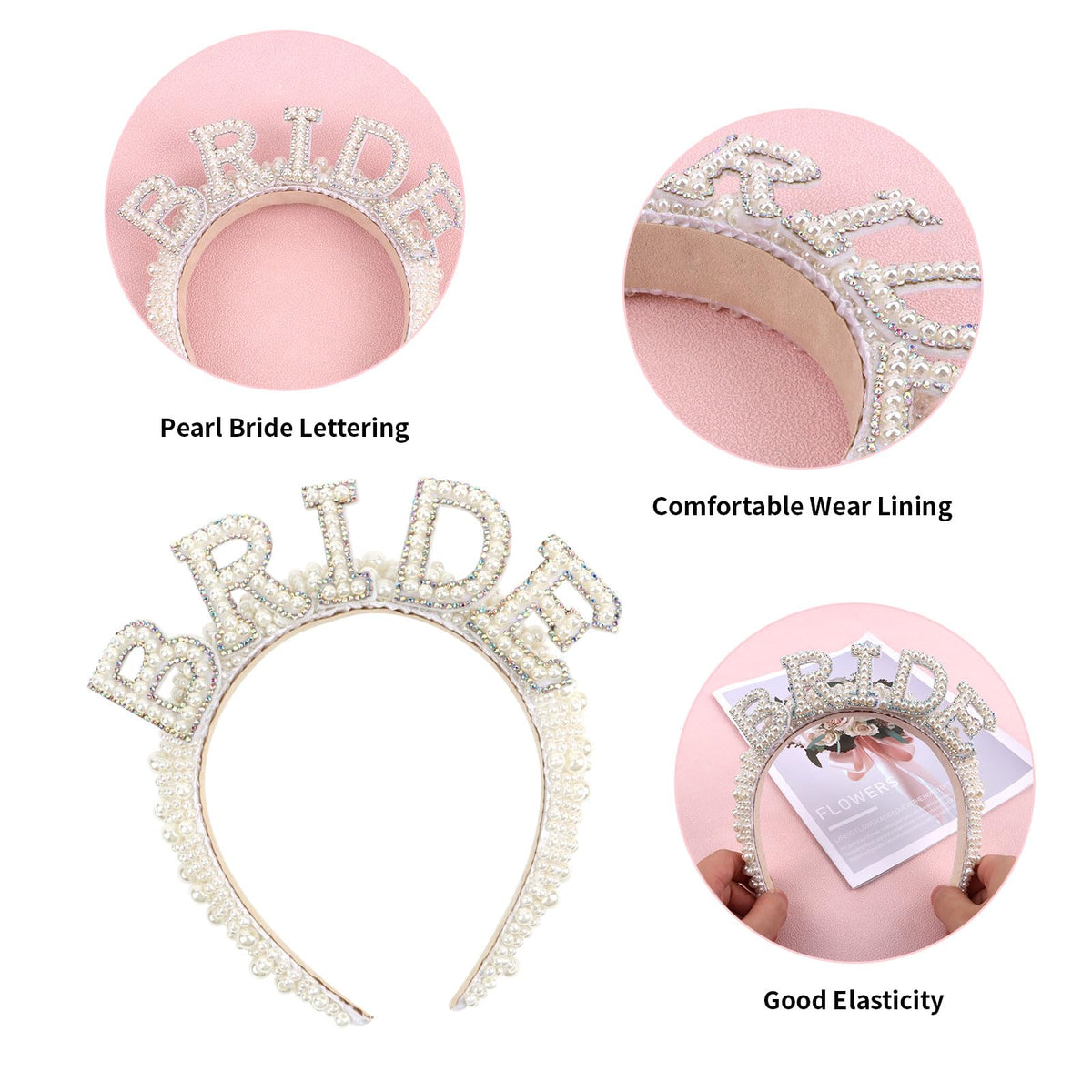 Casoty headband in reception setting showing elegant accessory for events