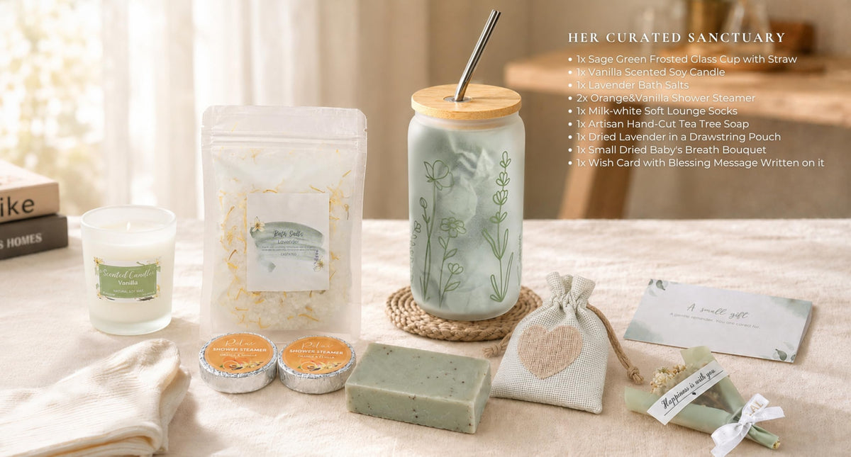 CASTATEO bath salts and vanilla-orange shower steamers easing tension
