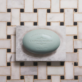 Caswell-Massey foamy lather created on skin to demonstrate moisturizing cleansing benefit