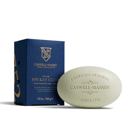 Caswell-Massey front packaging showing elegant soap box and branding benefits