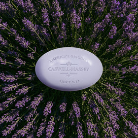 Caswell-Massey lather in hand demonstrating rich foam and gentle cleansing action